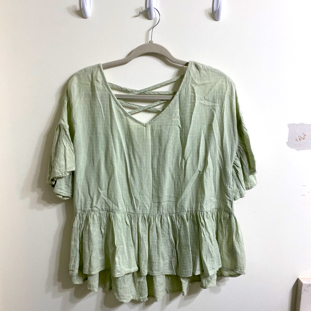 Light green boutique top